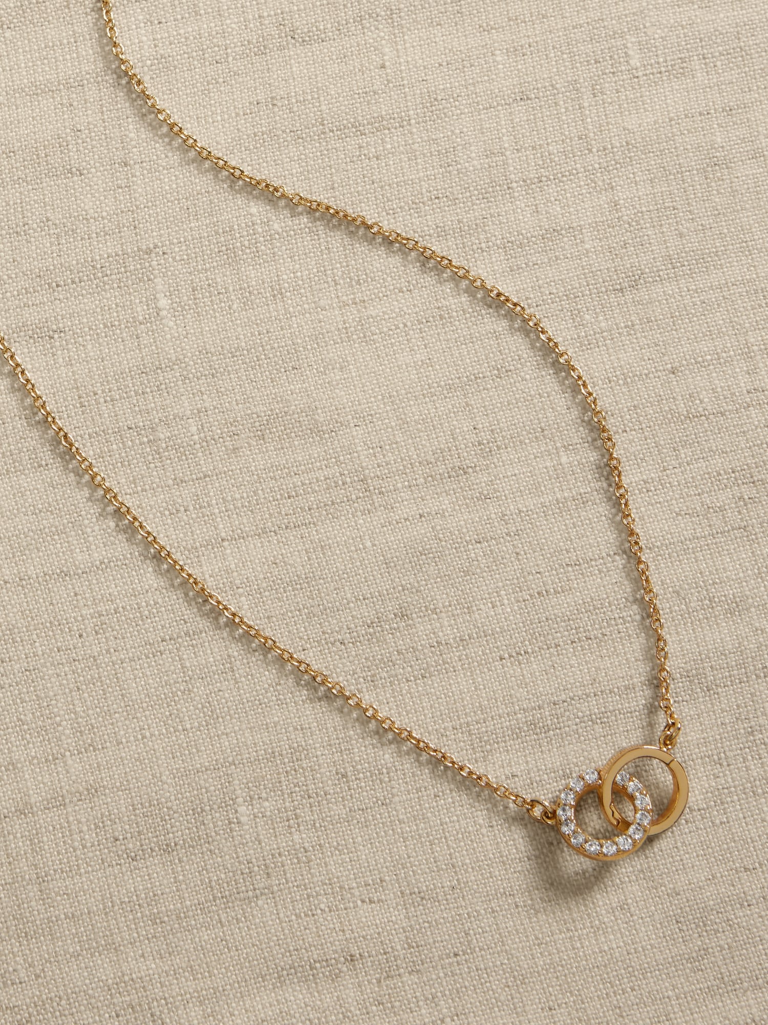 14k Gold Plated Pave Necklace