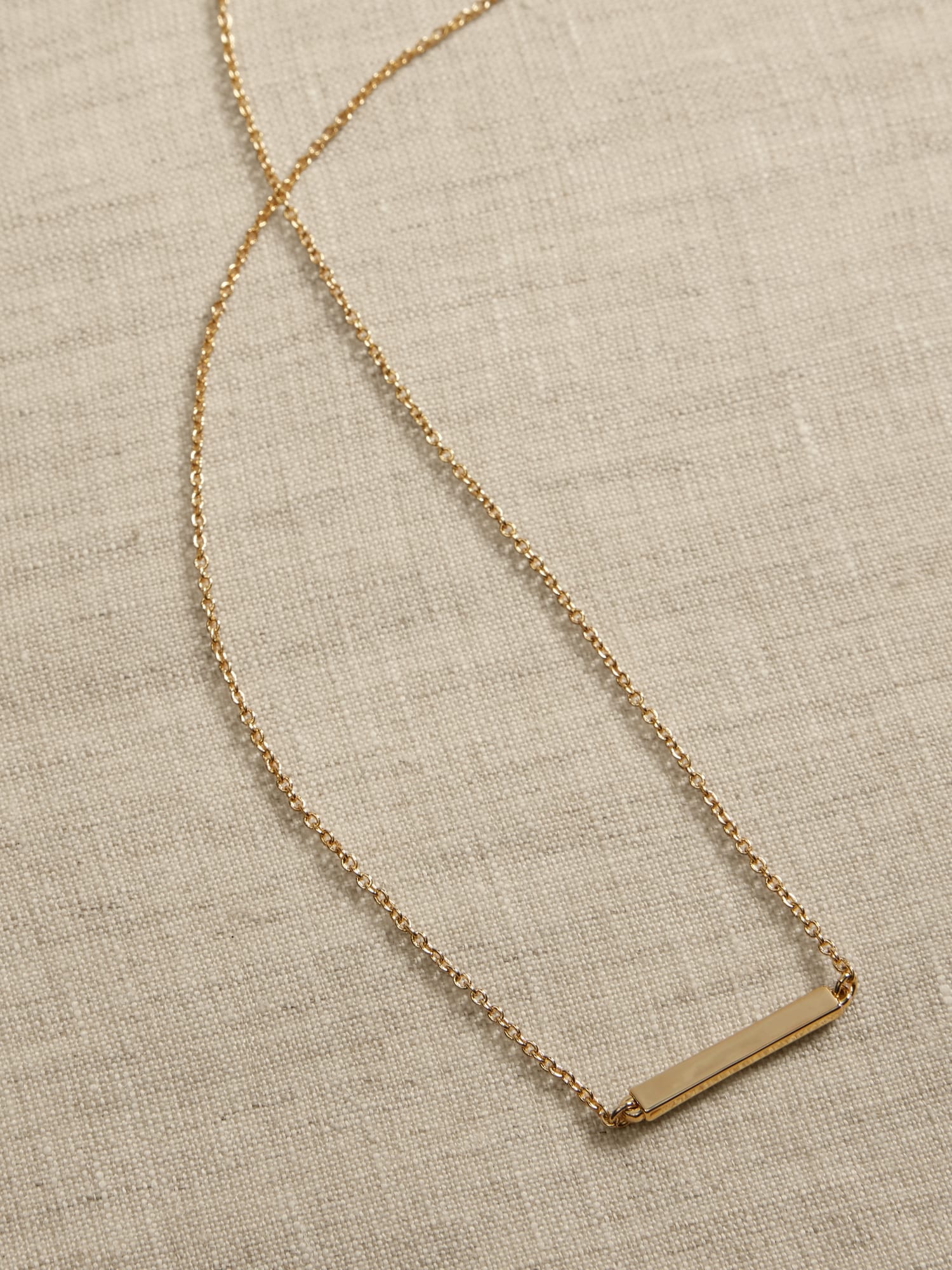 14k Gold Plated Bar Necklace