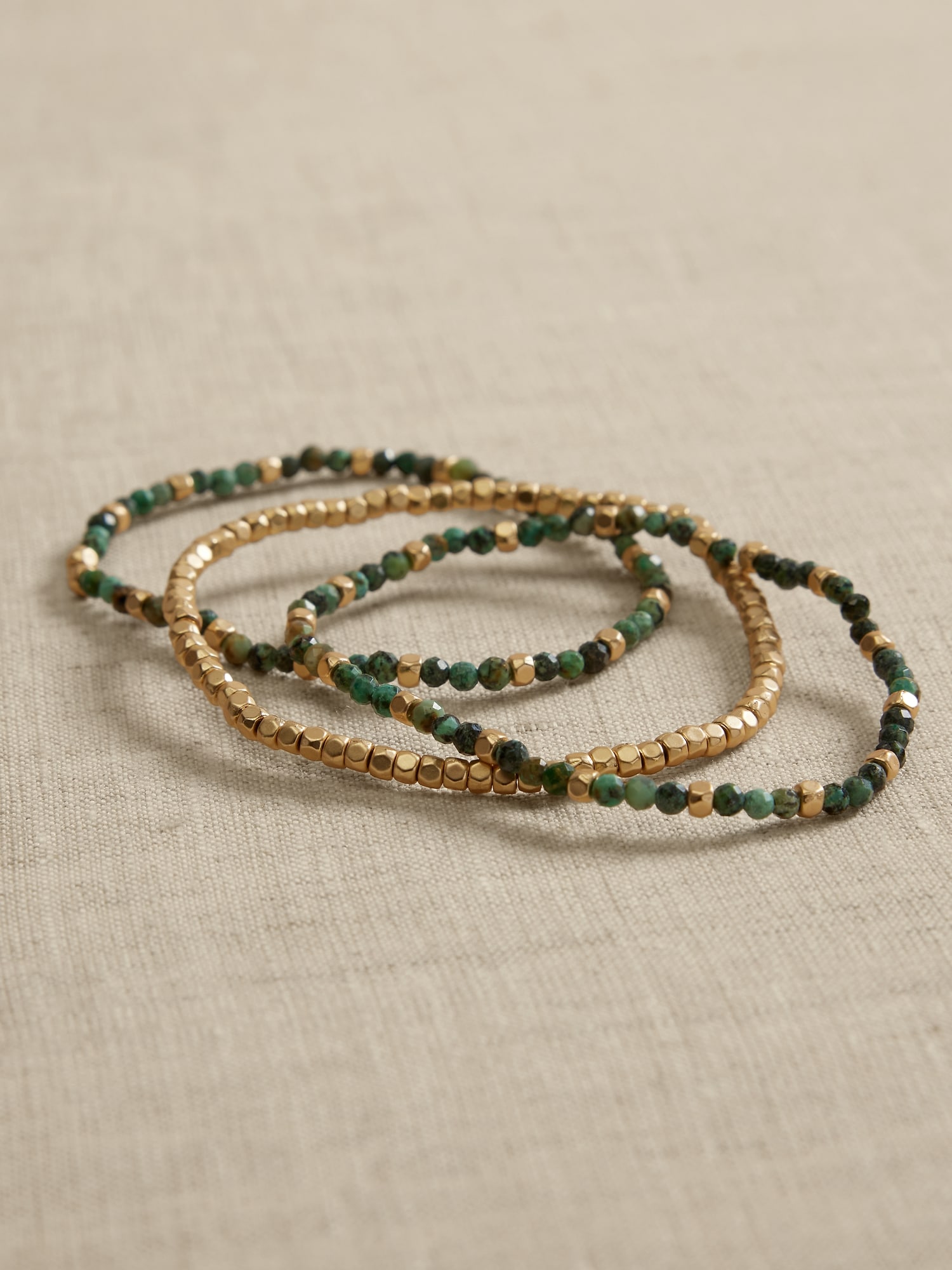 Moss Turquoise Stretch Bracelet Set