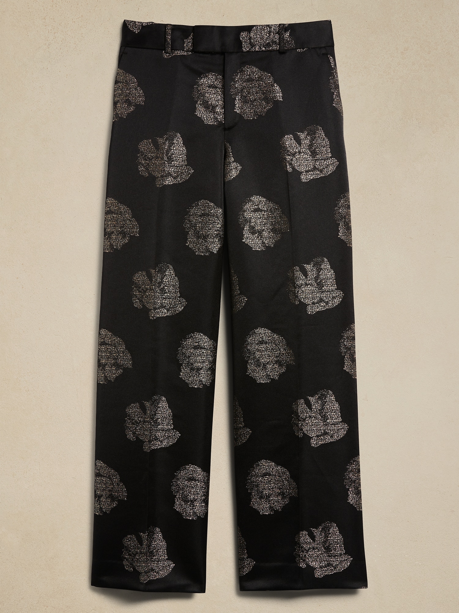 Floral Jacquard Straight Trouser