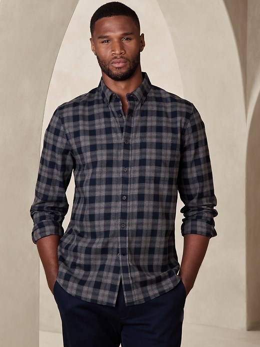 Slim Lightweight Flannel Shirt | Banana Republic Factory