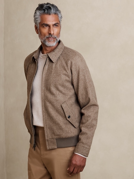 Mid-weight Melton Full-Zip Jacket | Banana Republic Factory