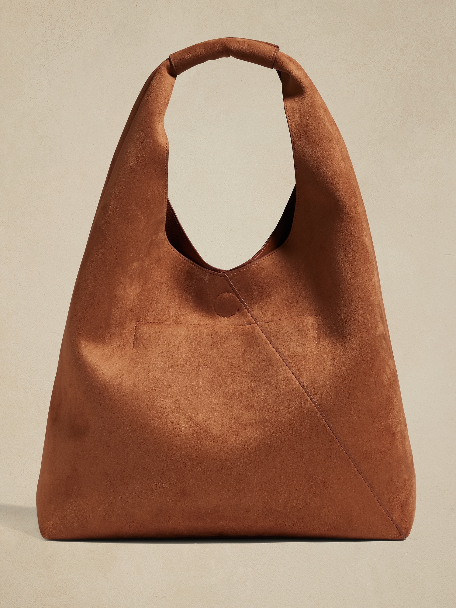 Vegan Suede Slouch Tote