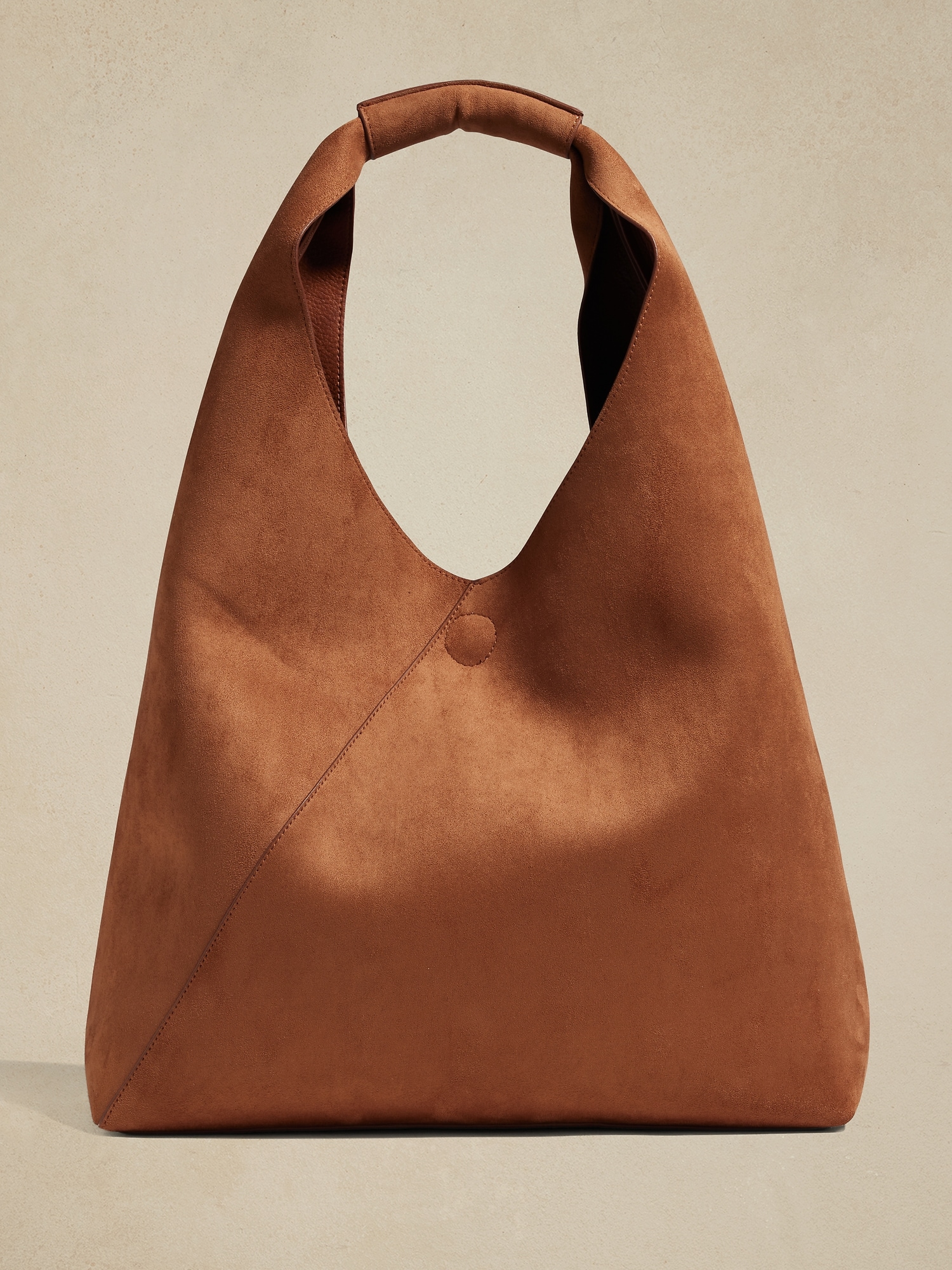 Vegan Suede Slouch Tote