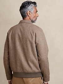 Mid-weight Melton Full-Zip Jacket | Banana Republic Factory