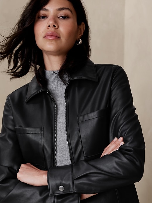 Vegan Leather Jacket | Banana Republic Factory
