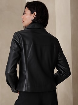 Vegan Leather Jacket | Banana Republic Factory