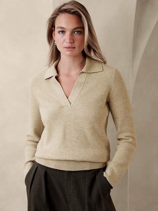 Johnny-Collar Sweater | Banana Republic Factory