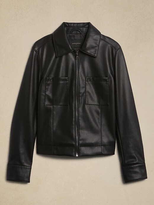 Vegan Leather Jacket | Banana Republic Factory