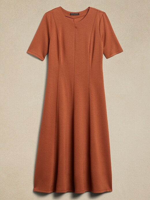 soft touch scuba seamed midi dress Soft Touch Scuba Seamed Midi Dress