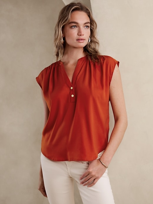 Button Dolman Blouse