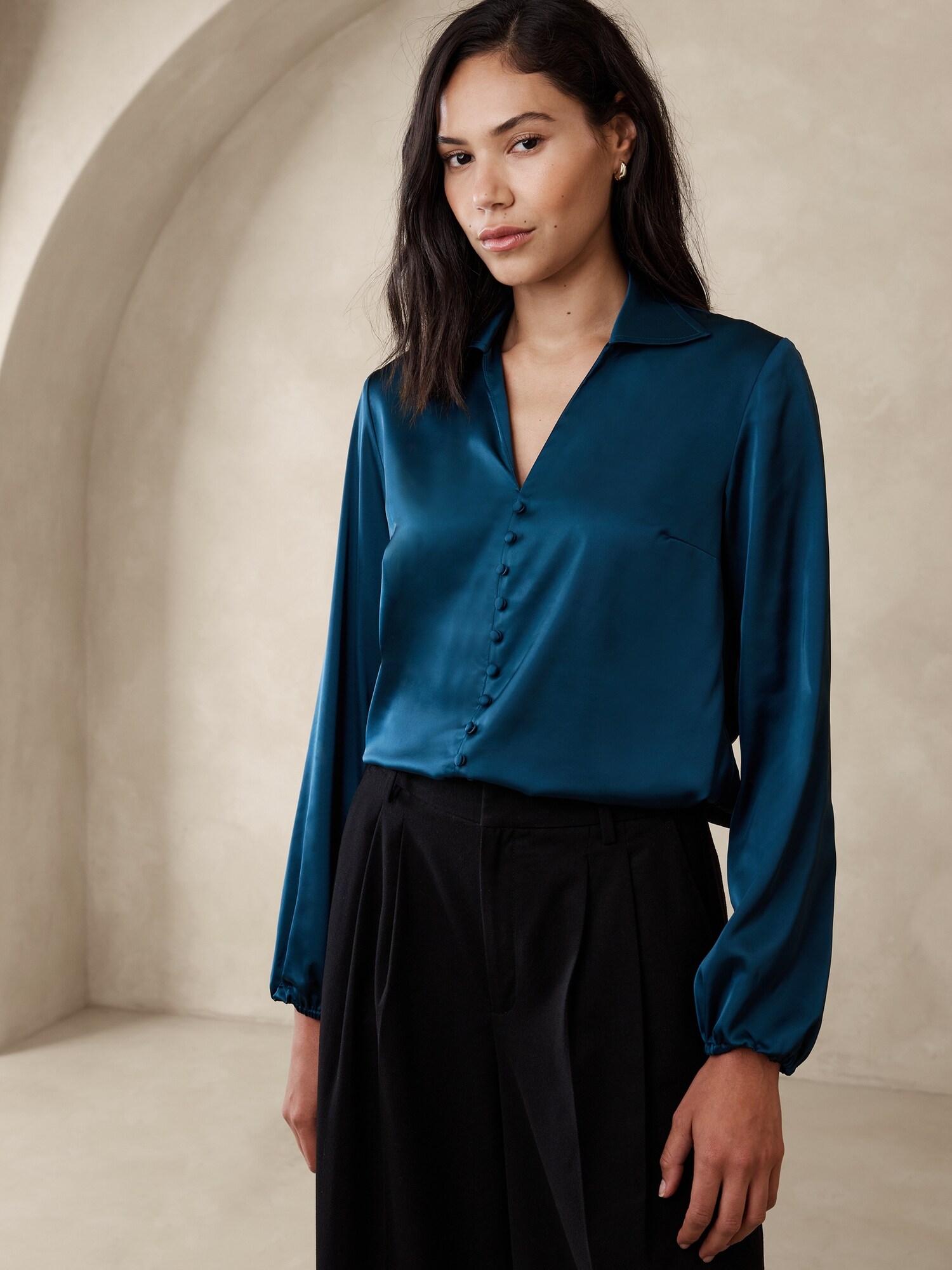 Satin Blouse Banana Republic Factory Satin Blouse Banana Republic Factory