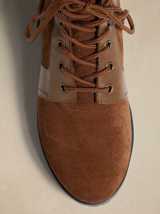 Leather Mixed Media Hiker Boot | Banana Republic Factory