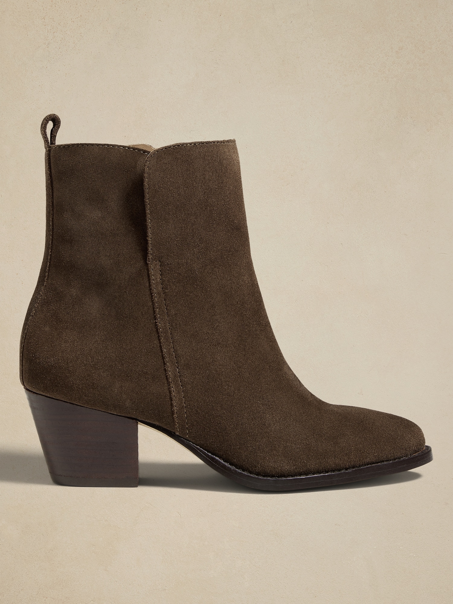 Suede Ankle Bootie