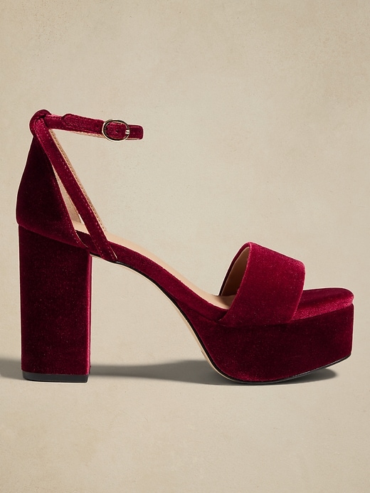 Velvet Platform Heels