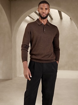 Polo merino 2024 wool sweater