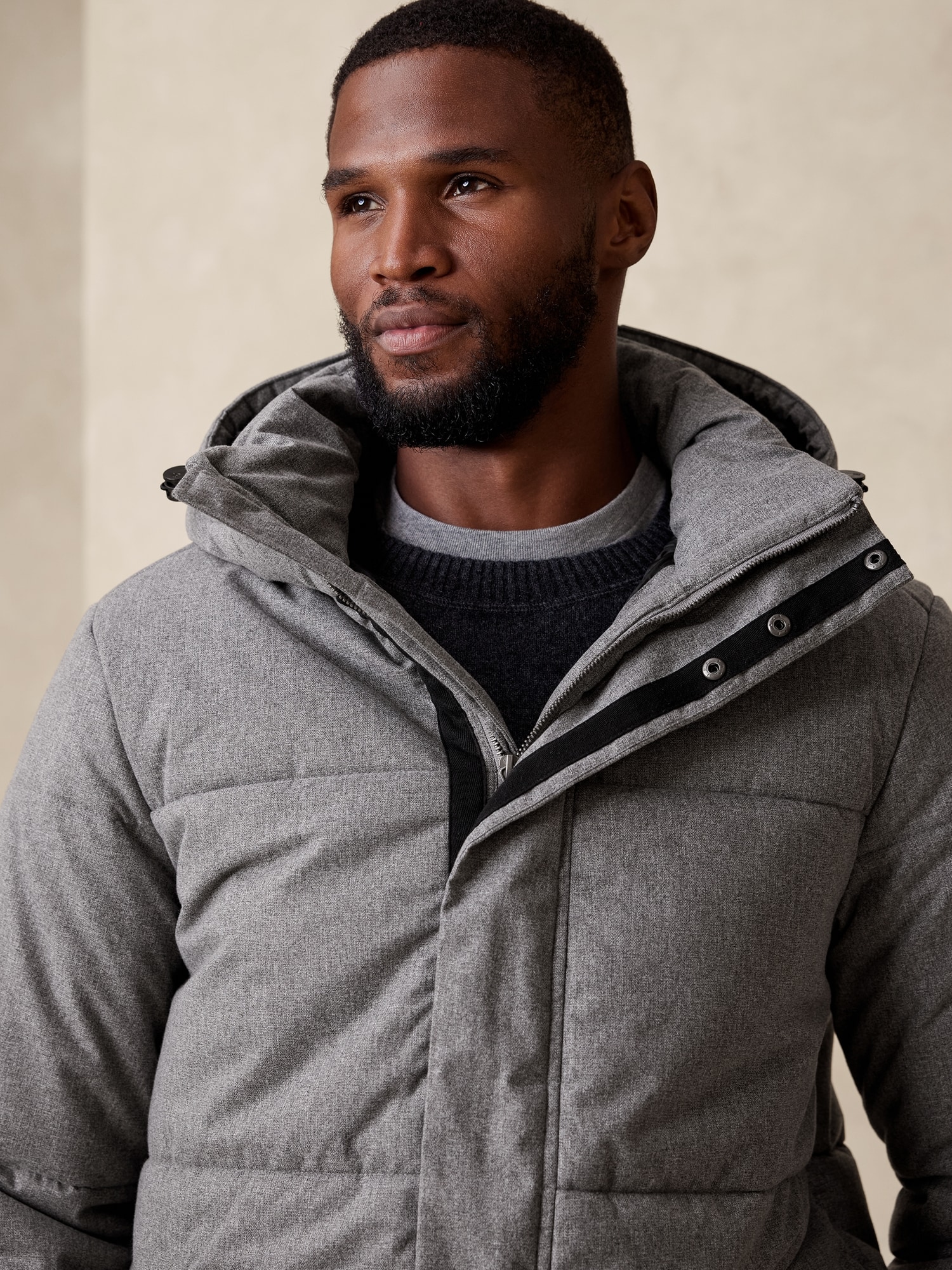 Hooded Puffer Jacket Banana Republic Factory