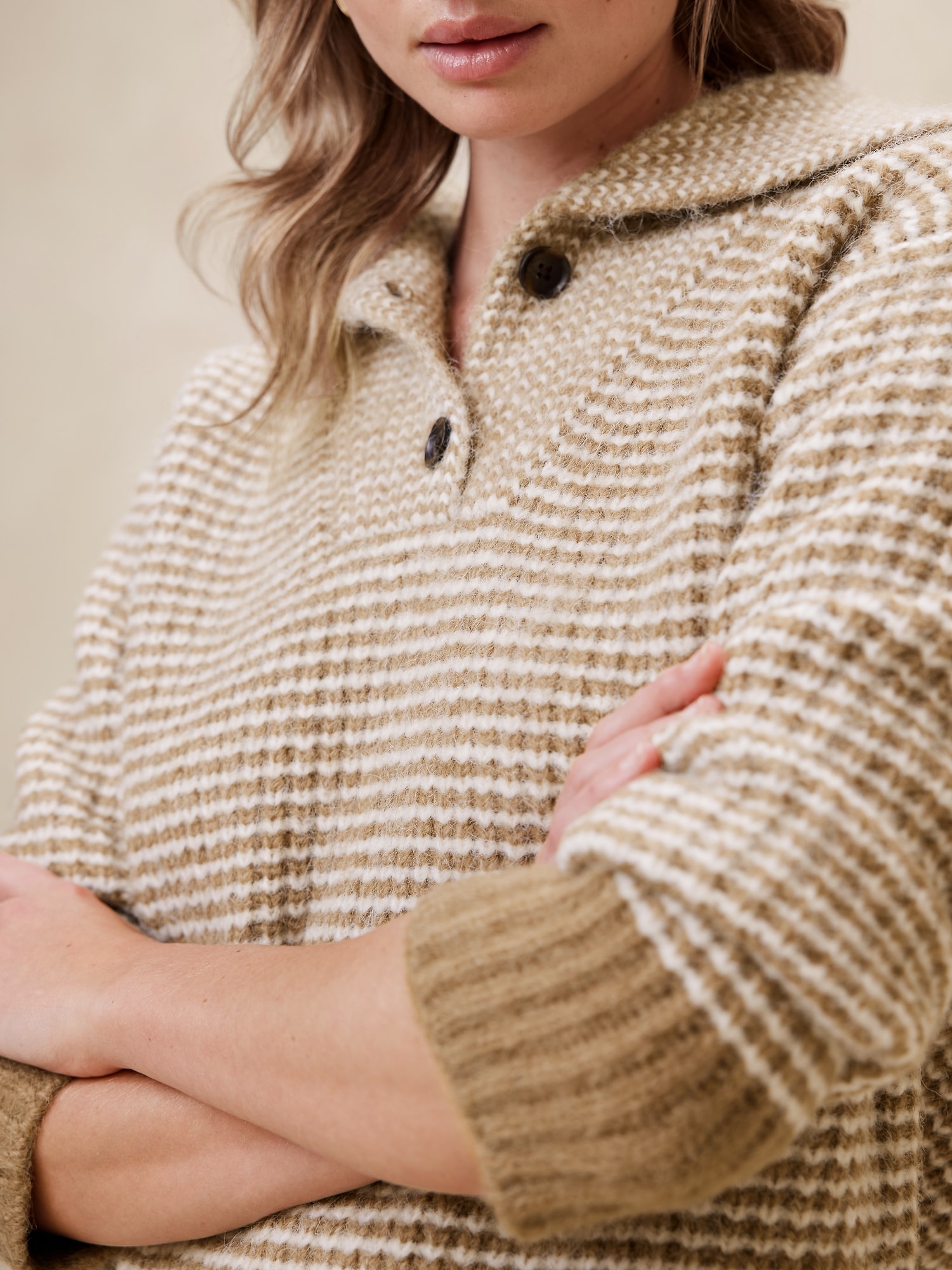 Wide-Collar Sweater