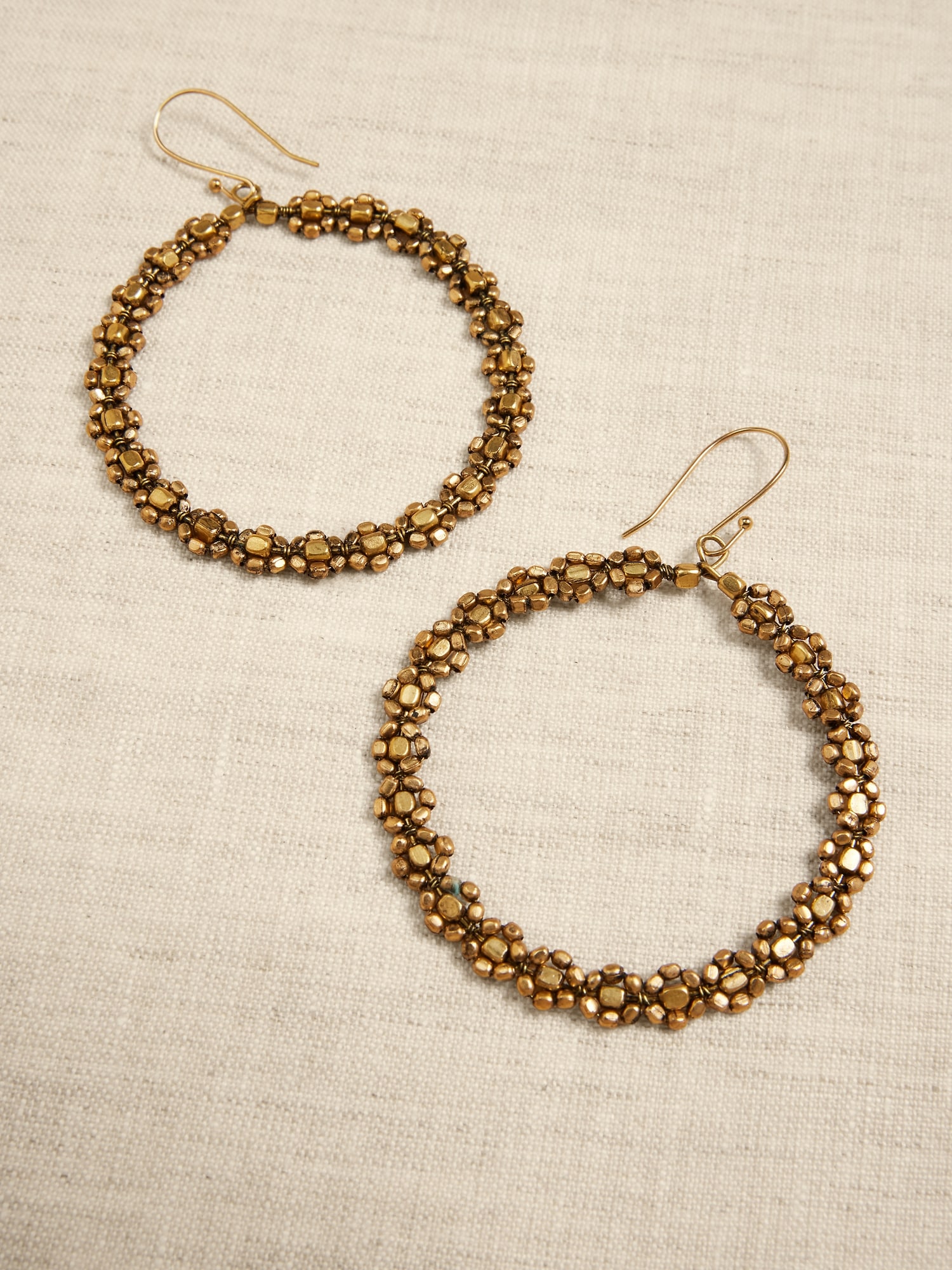 Gold Bead Earrings &#124 Aureus + Argent