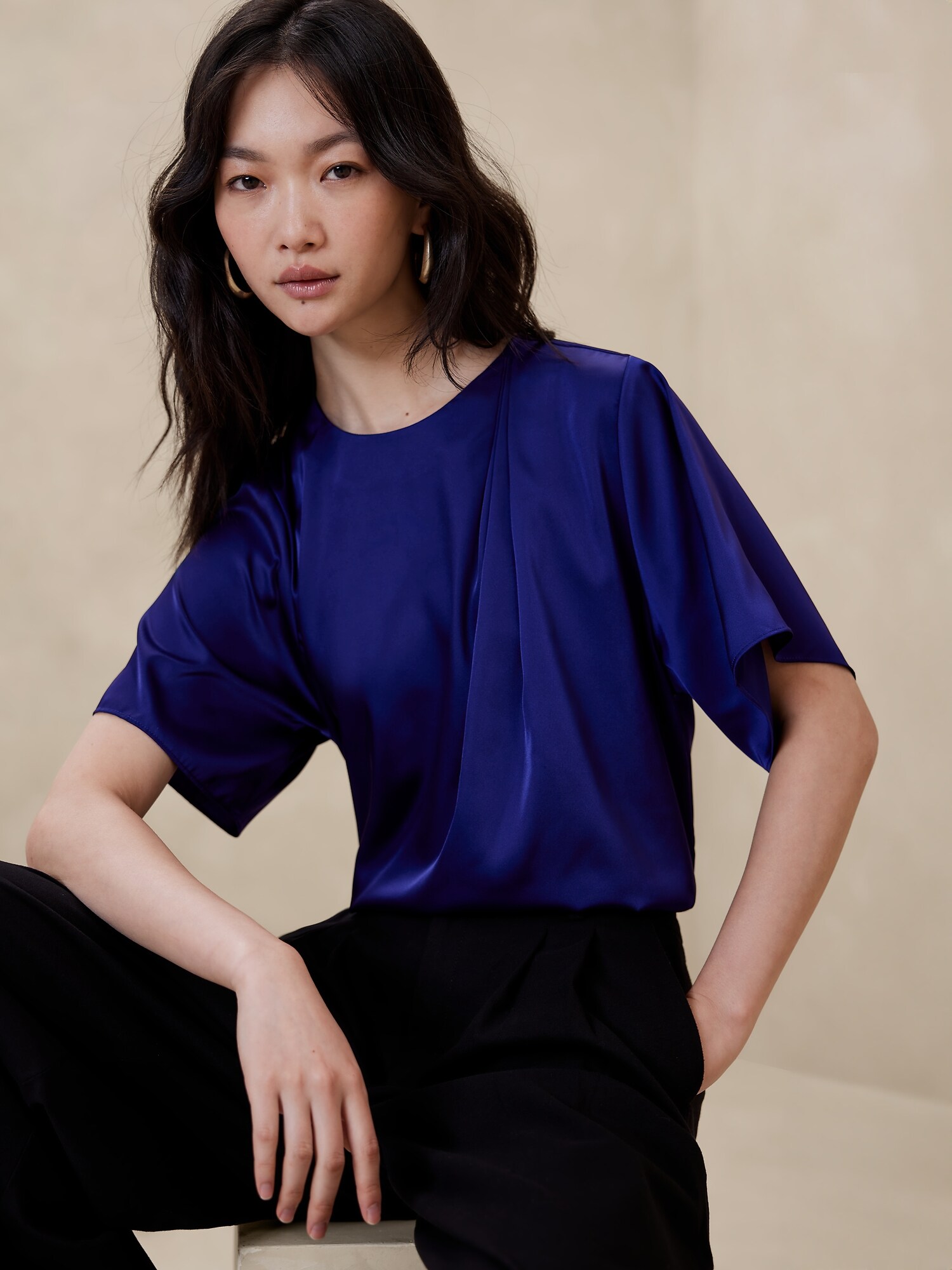 【deres】cotton drape blouse Buy Ecru Sleeveless Drape Top from Next USA