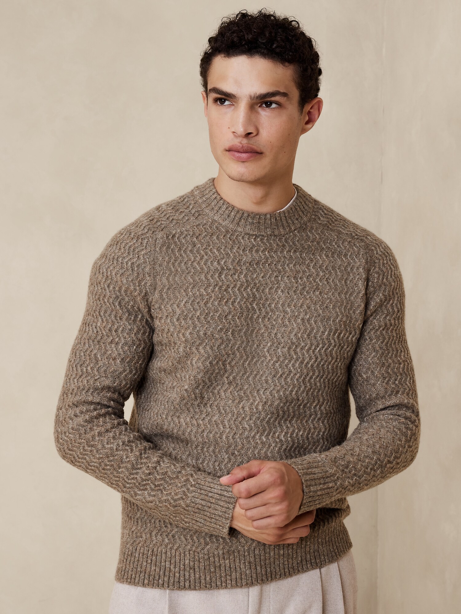 Zigzag CrewNeck Sweater Banana Republic Factory