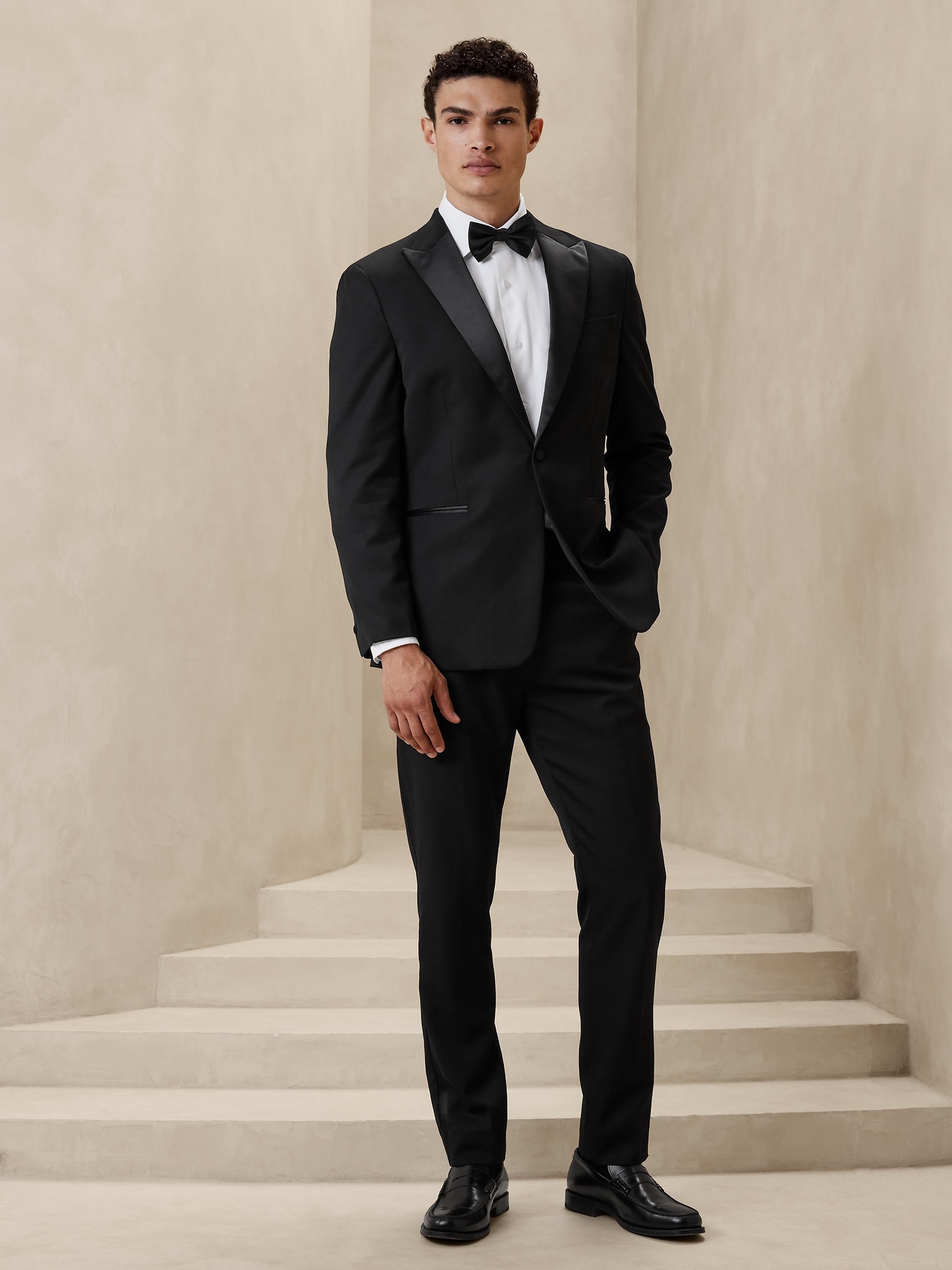 Tailored-Fit Tuxedo Suit Jacket