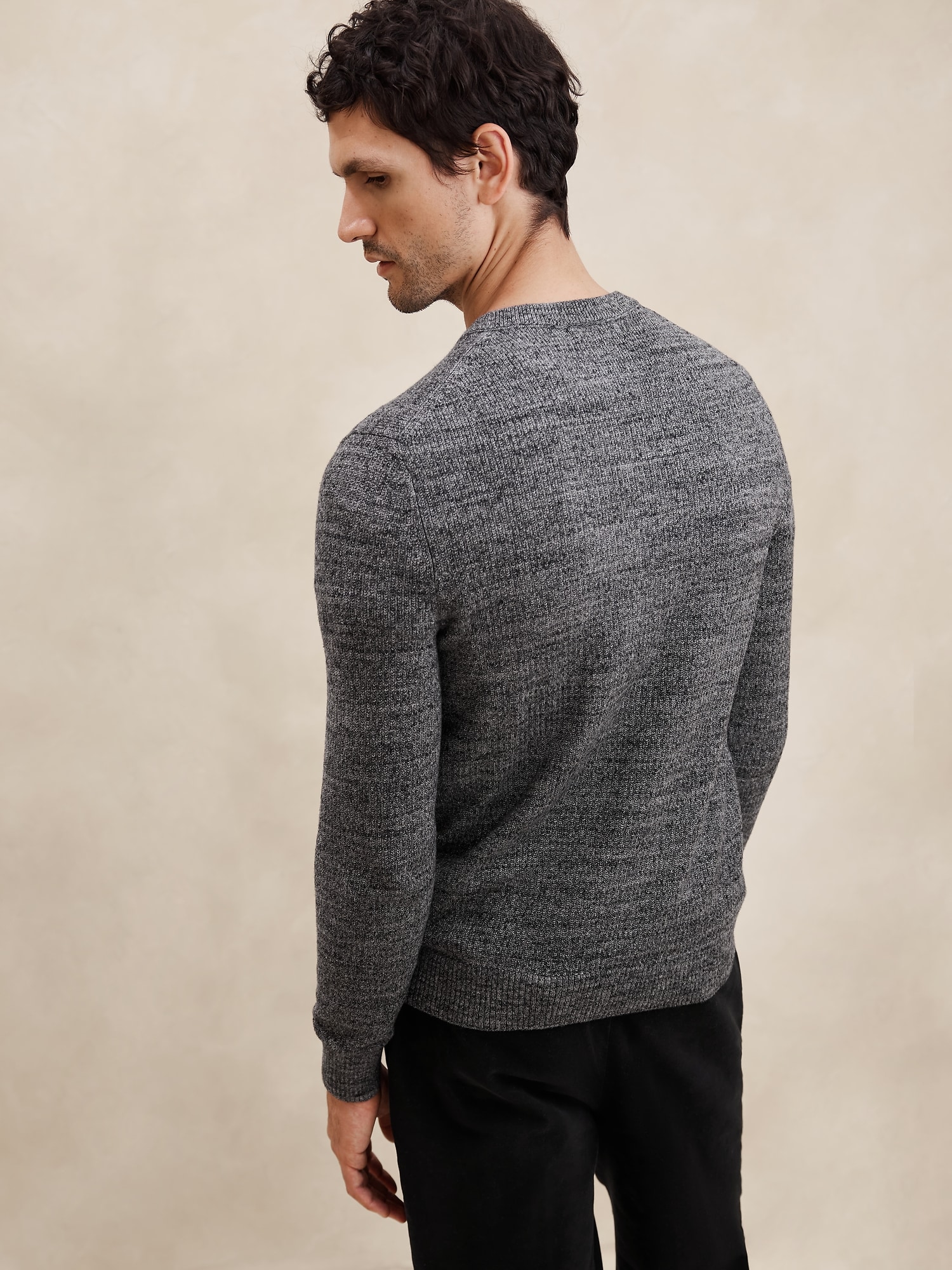 Textured Henley Sweater