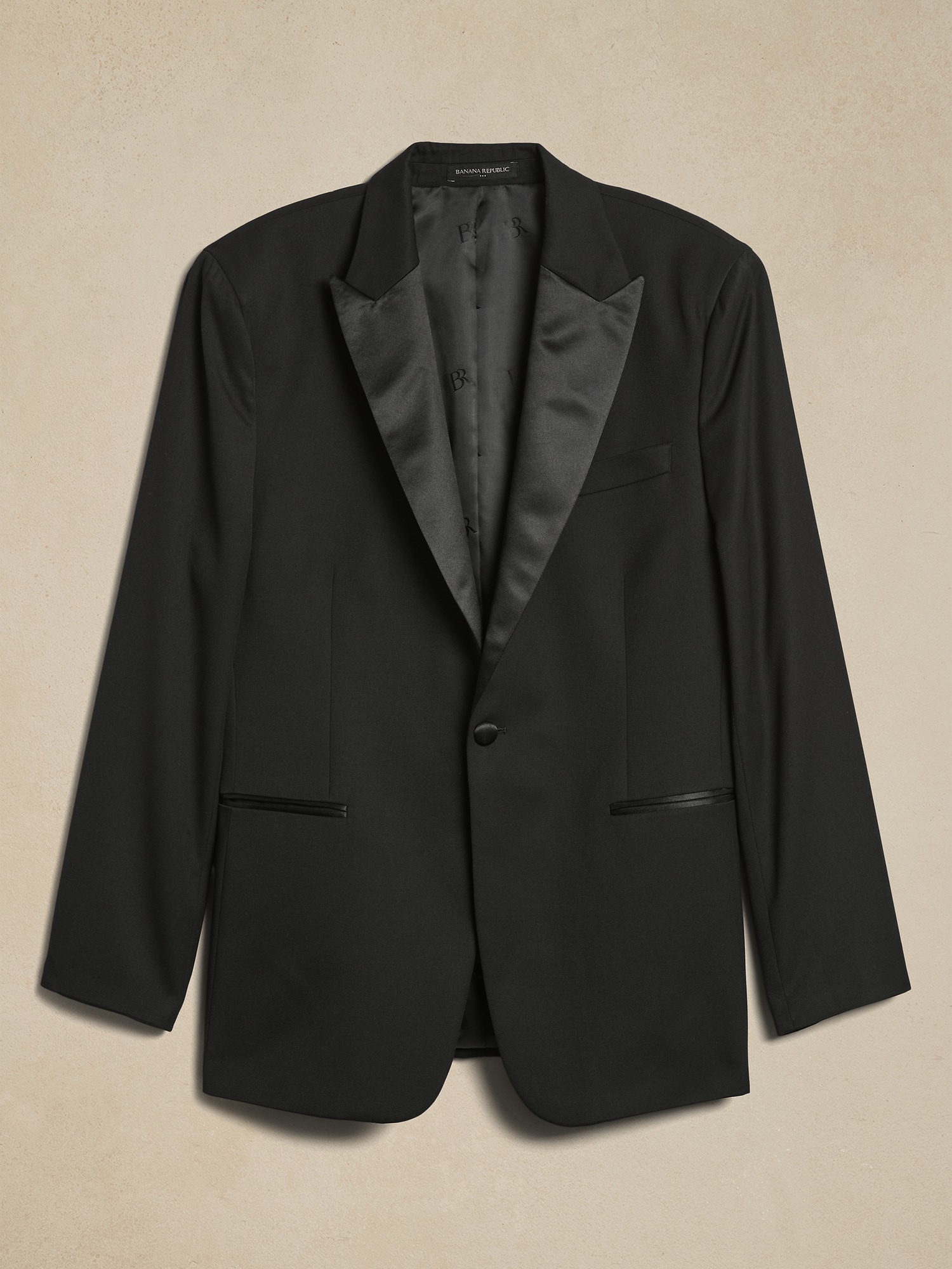 Tailored-Fit Tuxedo Suit Jacket