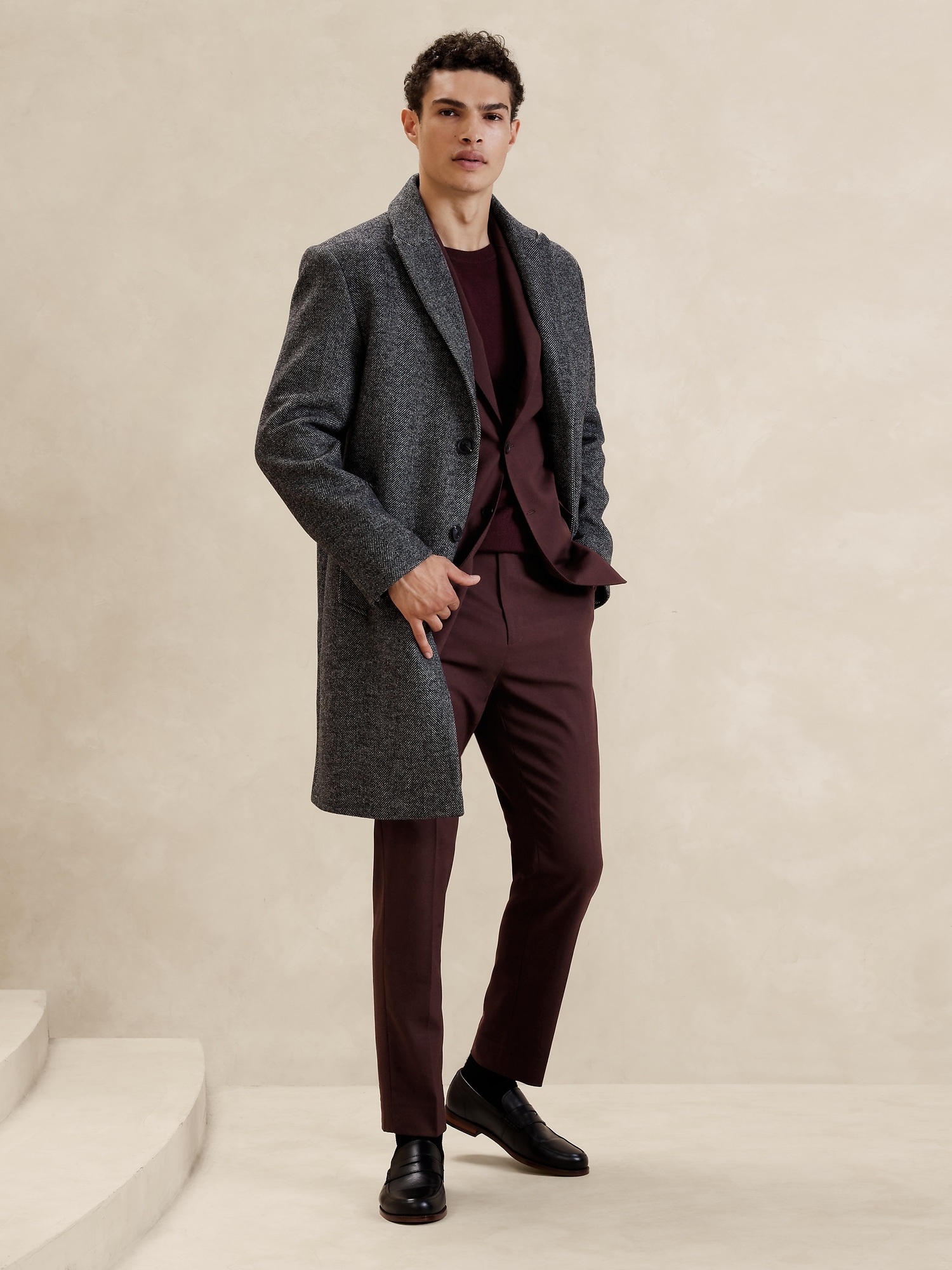 Tailored-Fit Twill Suit Trouser