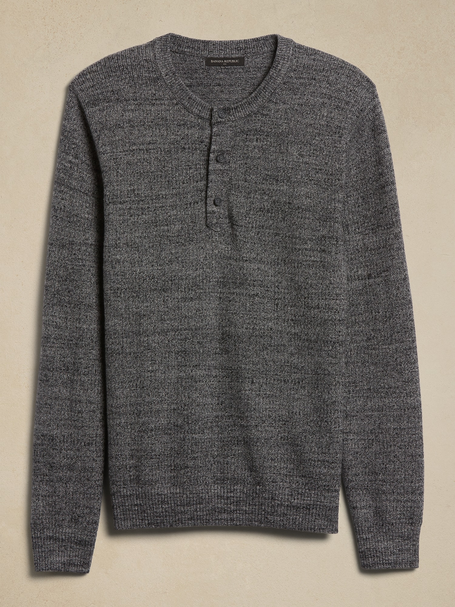 Textured Henley Sweater