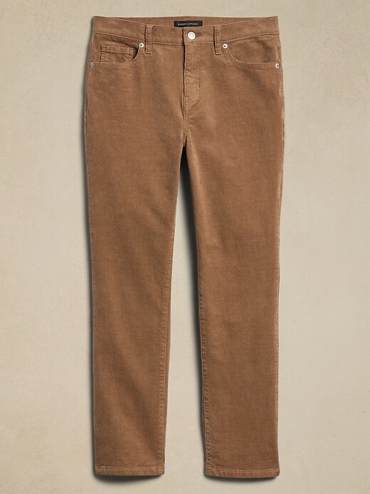 High-Rise Slim Corduroy Pant