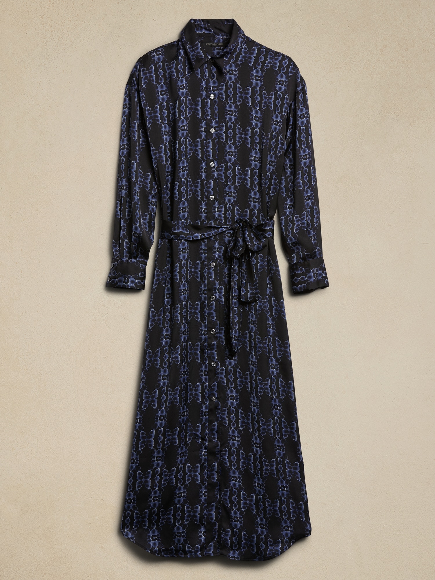 Tie-Waist Maxi Shirtdress