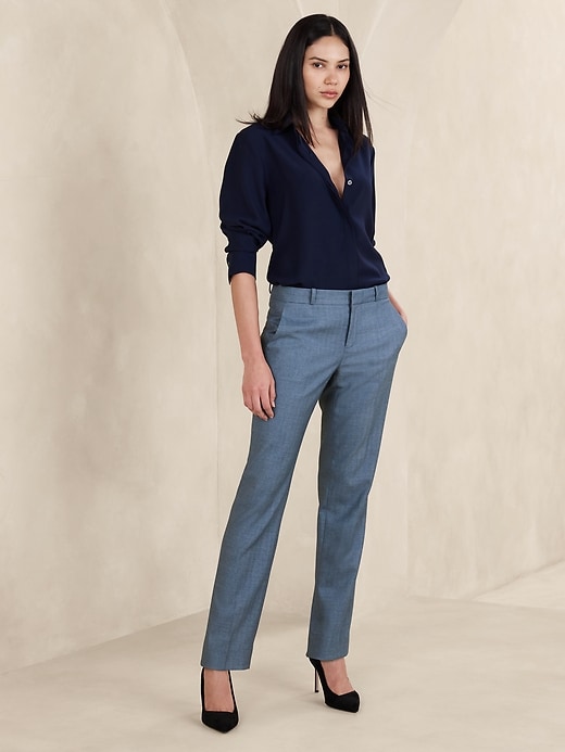 Ryan Herringbone Straight Pant | Banana Republic Factory