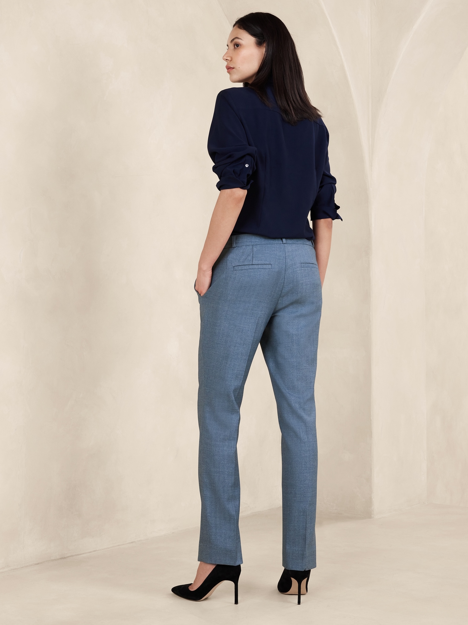 Ryan Herringbone Straight Pant | Banana Republic Factory