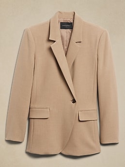 Double Weave Asymmetrical Blazer | Banana Republic Factory