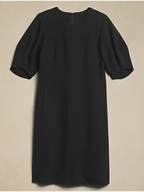 Lantern-Sleeve Knee-Length Dress