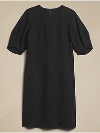 Lantern-Sleeve Knee-Length Dress