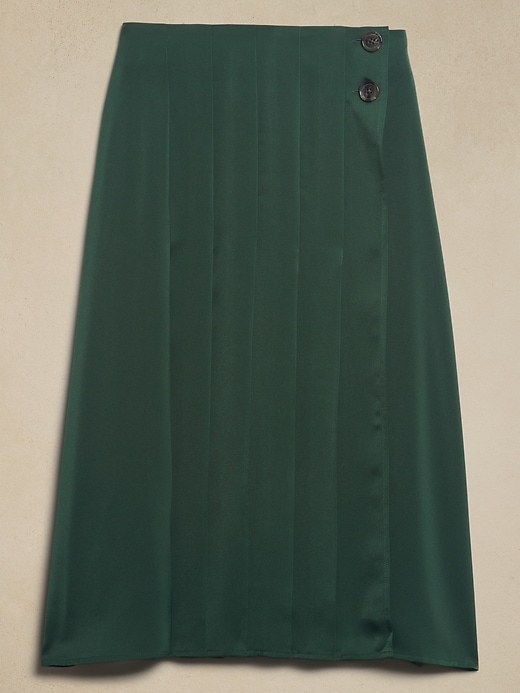 Crepe Pintuck Midi Skirt | Banana Republic Factory