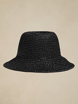 A1851 _ Kids Paper Straw Bucket Hat