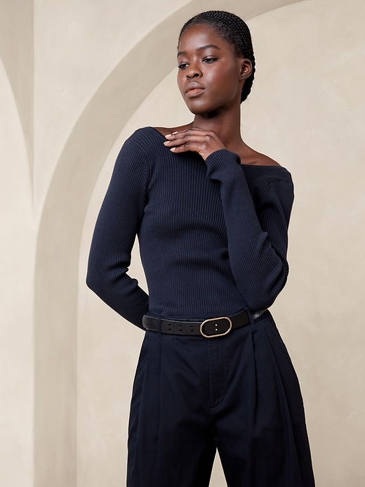 FUMIKA_UCHIDA/HAND KNITTED SHORT SLEEVE SWEATER(CHARCOAL)