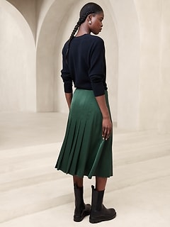 スカート Low Tide : 25SS / SILKY PINTUCK SKIRT (2COLORS) cn54699258.jpg