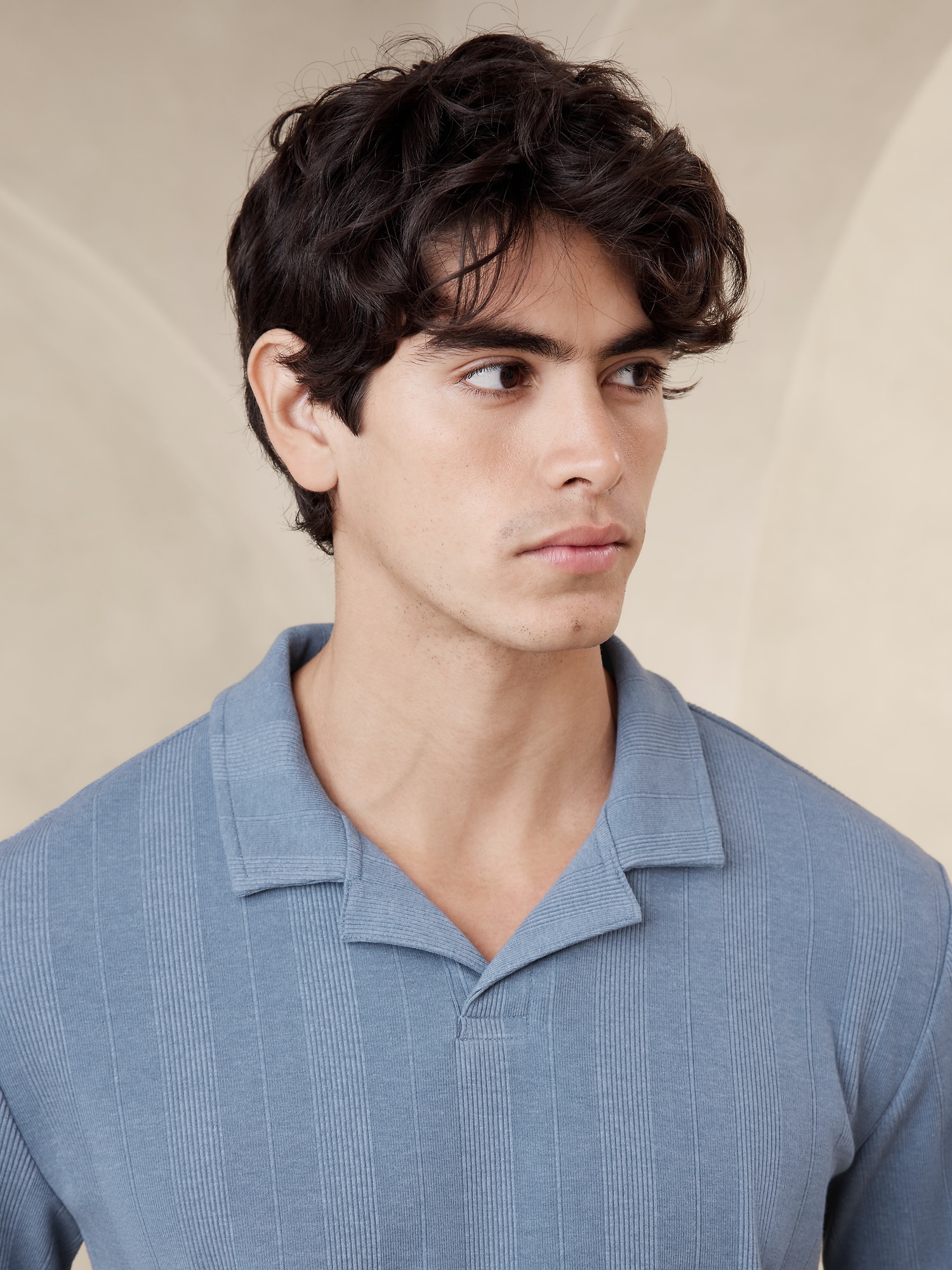 Variegated Ribbed Polo