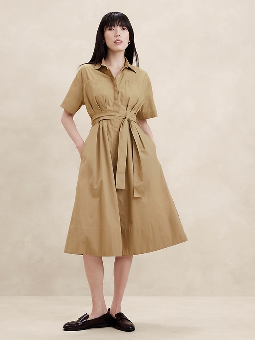 Poplin Midi Shirtdress | Banana Republic Factory Poplin Midi Shirtdress | Banana Republic Factory