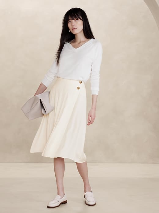 midi skirt beige