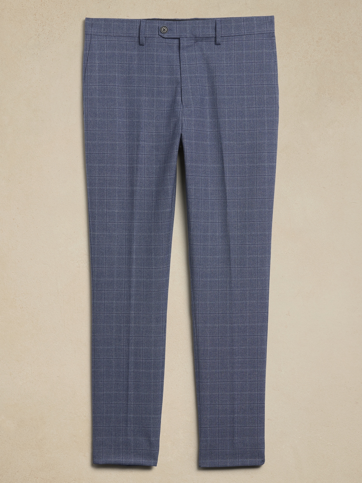 Tailored-Fit Plaid Suit Trouser