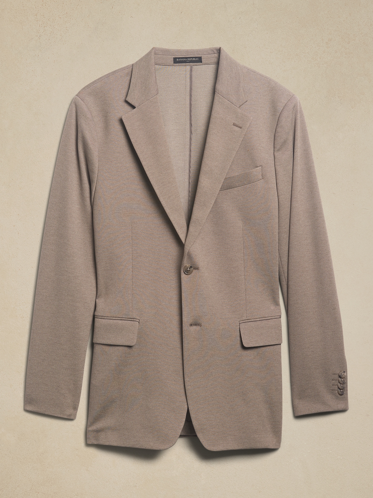 Tailored-Fit Knit Suit Jacket