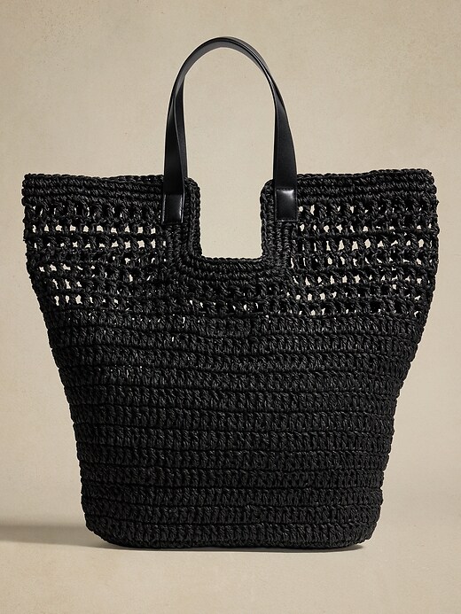 Paper Straw Shopper Tote | Banana Republic Factory