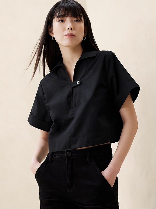 Poplin Cropped Top
