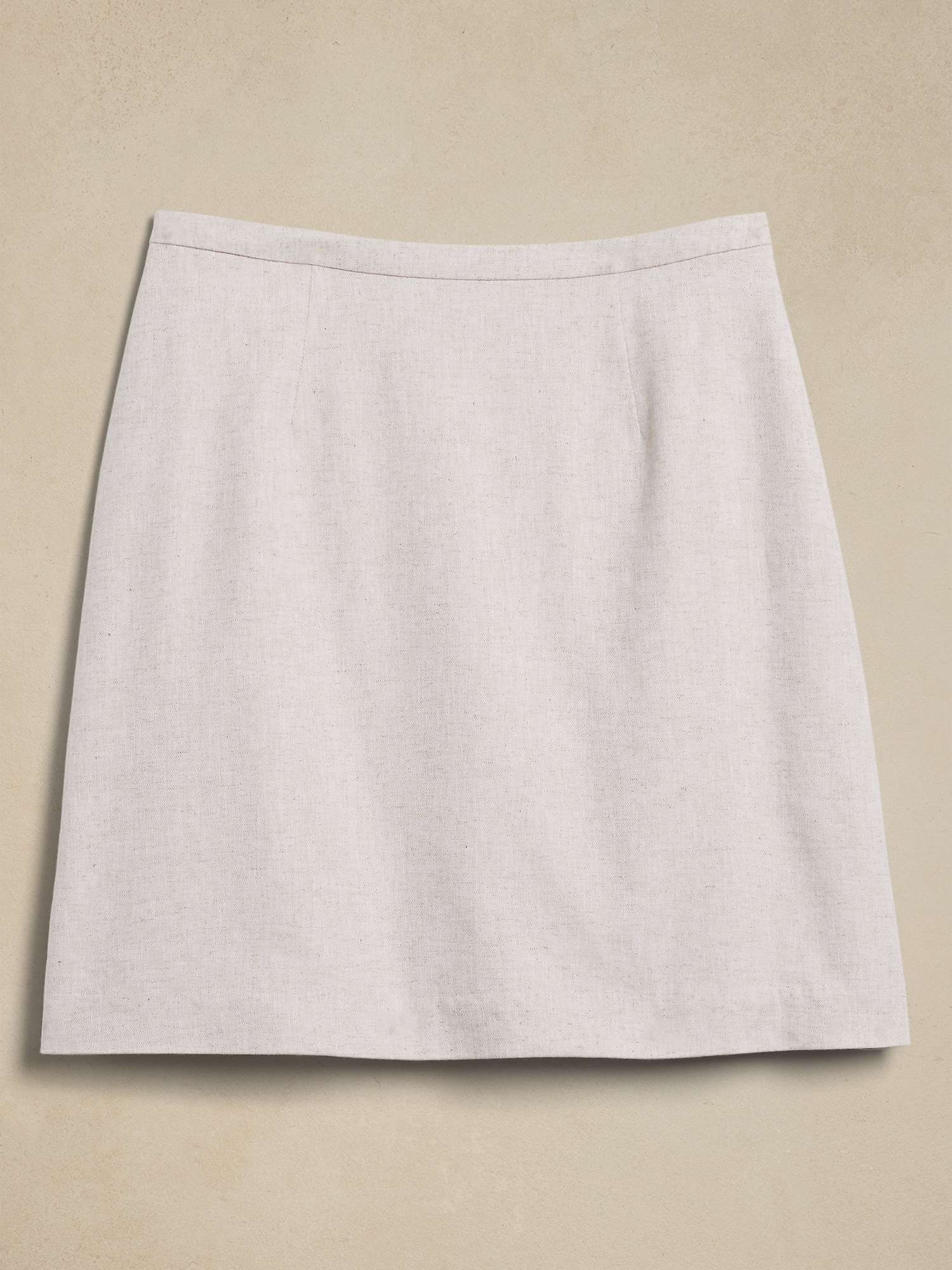 Linen-Blend Mini Skirt