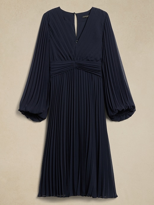 Chiffon Pleated Midi Dress | Banana Republic Factory